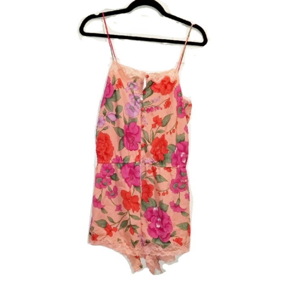 VICTORIAS SECRET peach floral romper